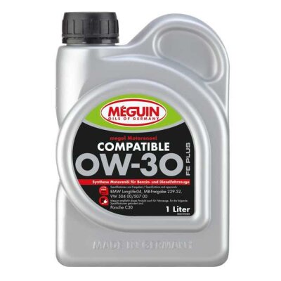 Meguin Megol Motorenoel Compatible SAE 0W-30 FE Plus / 4x 1 Liter Flasche
