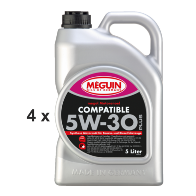 Meguin Megol Motorenoel Compatible SAE 5W-30 Plus / 4x 5 Liter Kanister