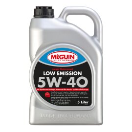 Meguin Motorenoel Low Emission SAE 5W-40 / 5 Liter Kanister + 2 x 1 Liter Flasche