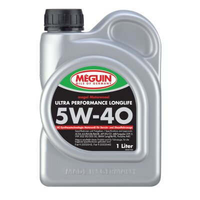 Meguin Motorenoel Ultra Performance Longlife  SAE 5W-40 / 1 Liter Flasche
